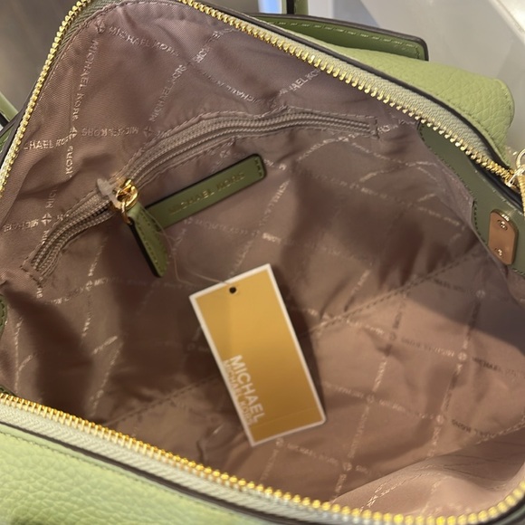 Michael Kors Mercer Small Top Zip Belted Satchel Crossbody Handbag Bag Shoulder - Picture 11 of 16